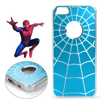 Spider Web Design Aluminium Alloy Case for iPhone with Logo Hole